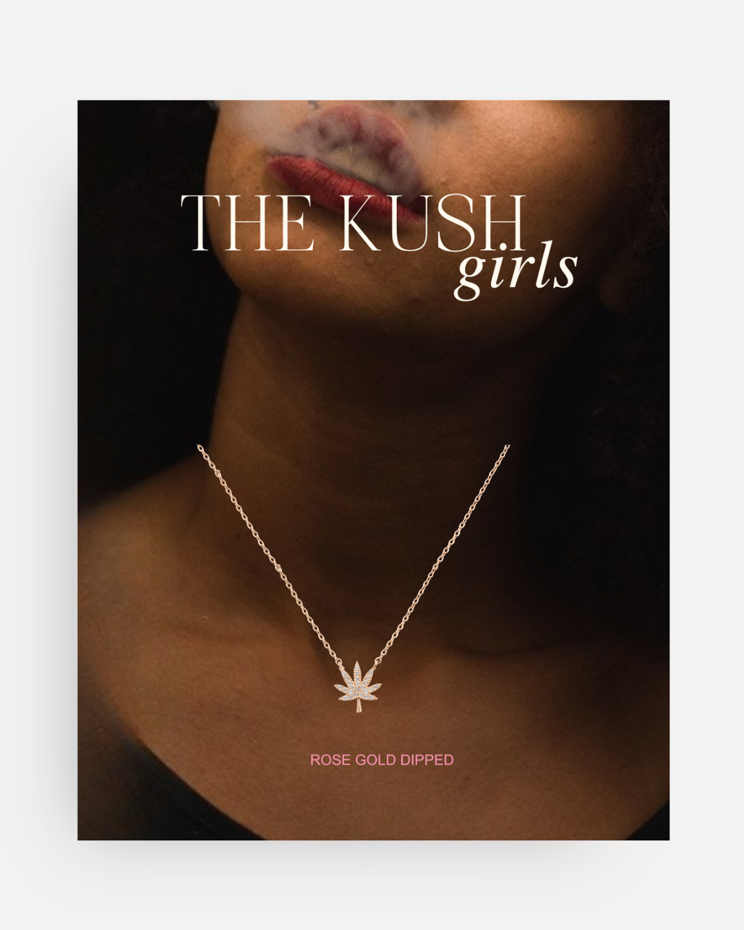ROSE GOLD CANNABIS LEAF NECKLACE