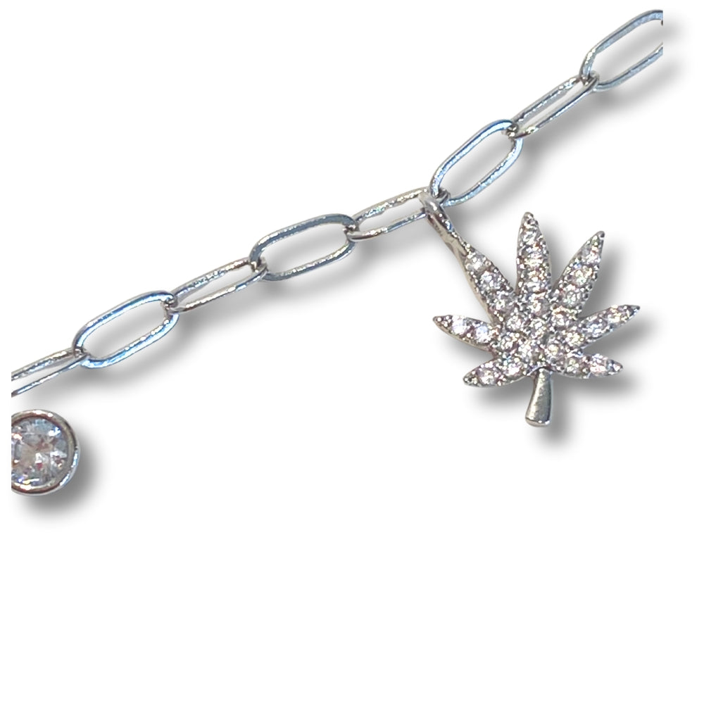 SILVER CHARMED BRACELET