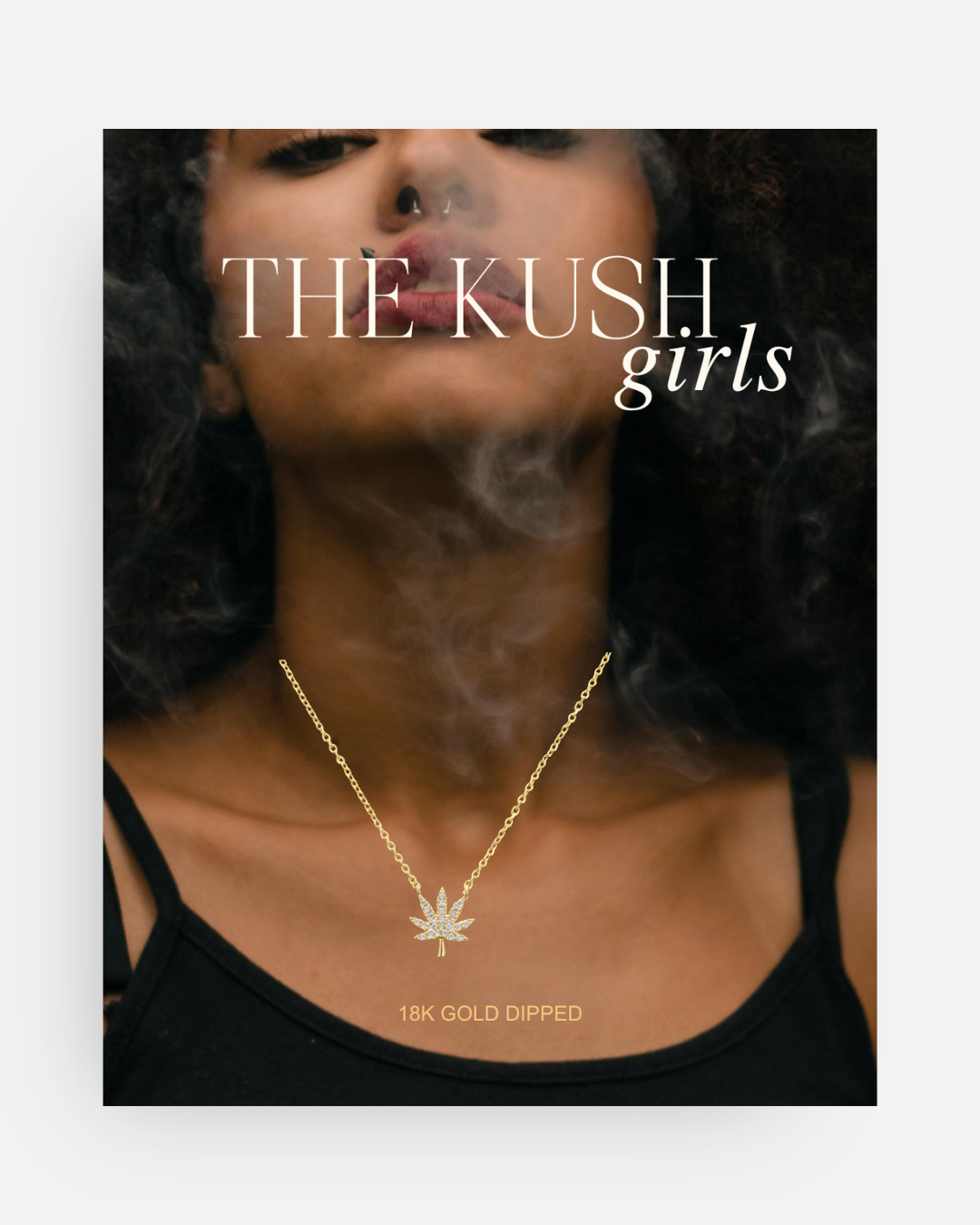 18K GOLD CANNABIS LEAF NECKLACE