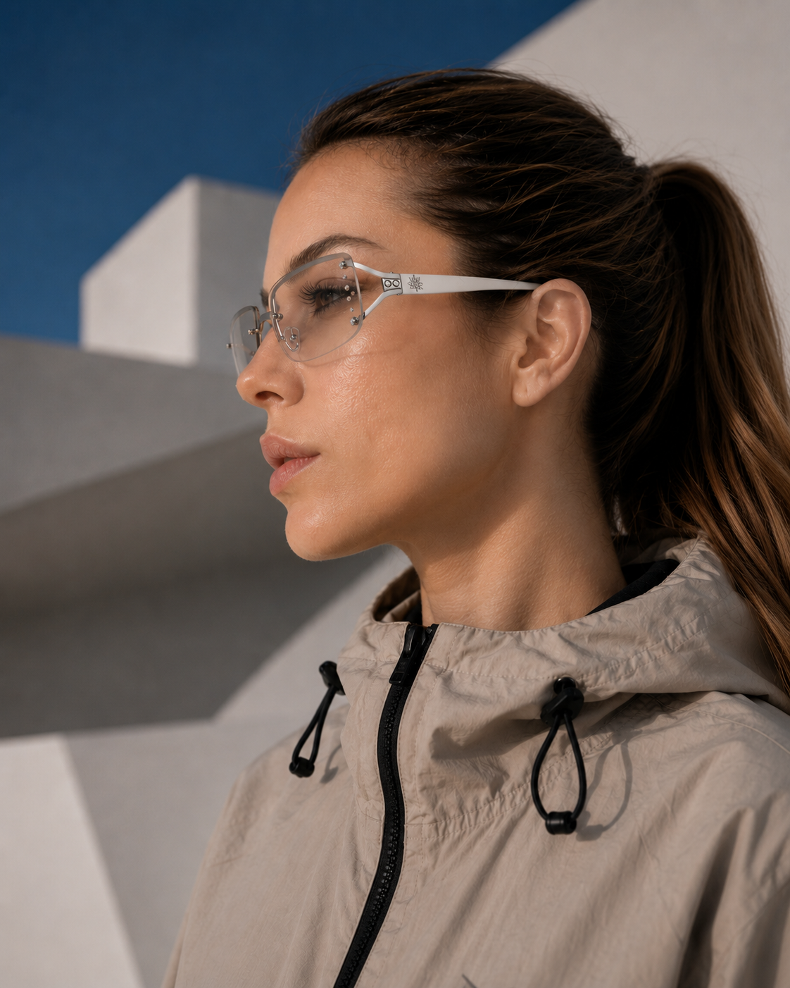 Dazed in Crystals White: Greenhouse Vision Glasses